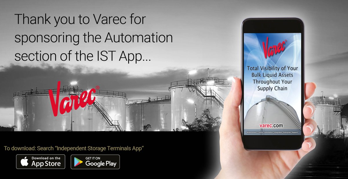 Thank you to Varec for featuring in the Automation section of the IST App.

To download the IST App - FREE please use the below links:
- iPhone: ow.ly/SA1130hhT6q
- Android: ow.ly/axwB30hhT6Y

#android #howtofindsuppliers #iphone #ISTApp #Varec