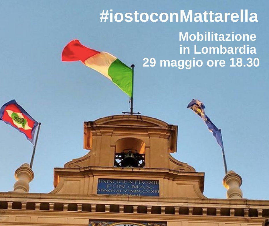 #iostoconMattarella A difesa delle Istituzioni e contro le vili aggressioni al Capo dello Stato. Il PD a fianco di Sergio Mattarella con presidi oggi alle 18.30 davanti alle Prefetture. (A Milano in Piazzale Cadorna) 
➡️ La mappa dei presidi: goo.gl/nKmJNY