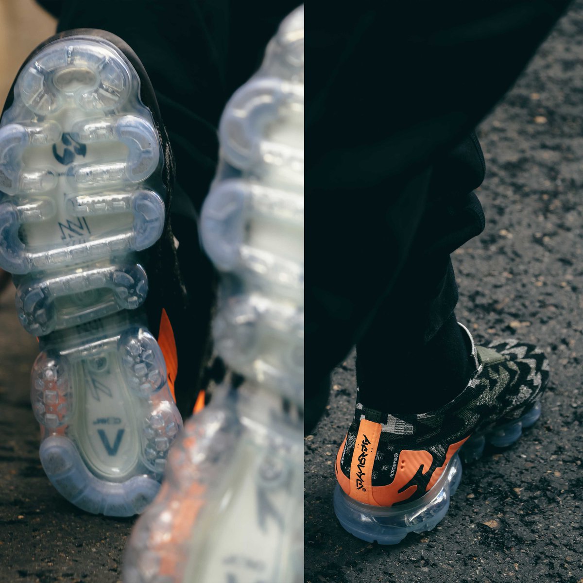 vapormax cargo khaki on feet