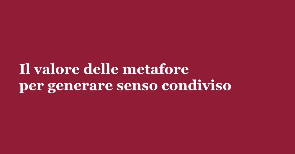 Le nostre #riunioni di lavoro hanno bisogno del potere delle metafore. Quando usiamo le #metafore disponiamo dell'ambiguità che favorisce il dialogo e la generazione di senso condiviso - triq.it/il-valore-dell…