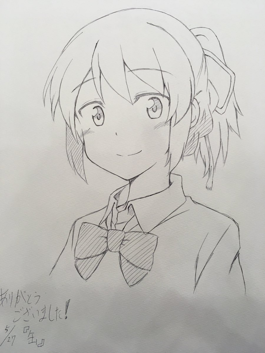 乙絵描きたいけど今日時間とれるかわからないんでとりあえずこないだのイベントで描かせてもらったスケブ達あげよう。ひかりちゃんも描いたんだけどデータ見つからぬー 