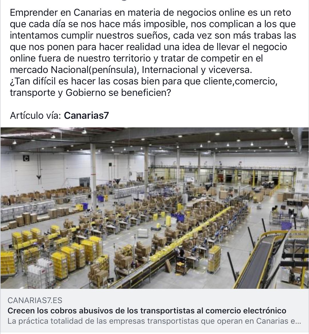Banangacom's tweet photo. Les dejamos nuestra reflexión sobre el #comercioonline en #Canarias #islascanarias desde nuestro #Facebook la difícil tarea de #emprender gracias por el artículo a @canarias7 

https://t.co/AfGynV2IN1 https://t.co/DY8DVI7z4H
