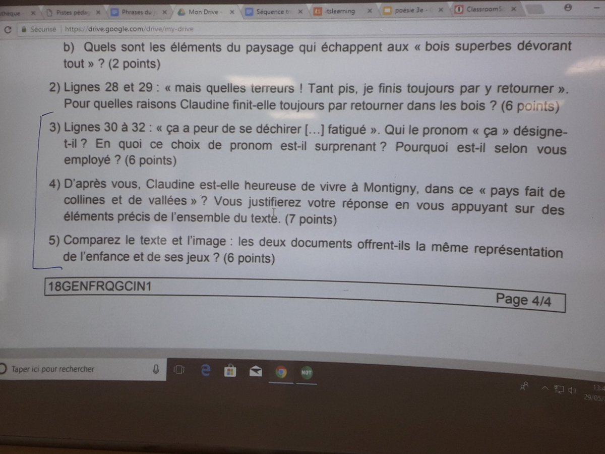 laclassede3f's tweet photo. Voici les questions pour le 05/06 https://t.co/Q4mJZGBVeN