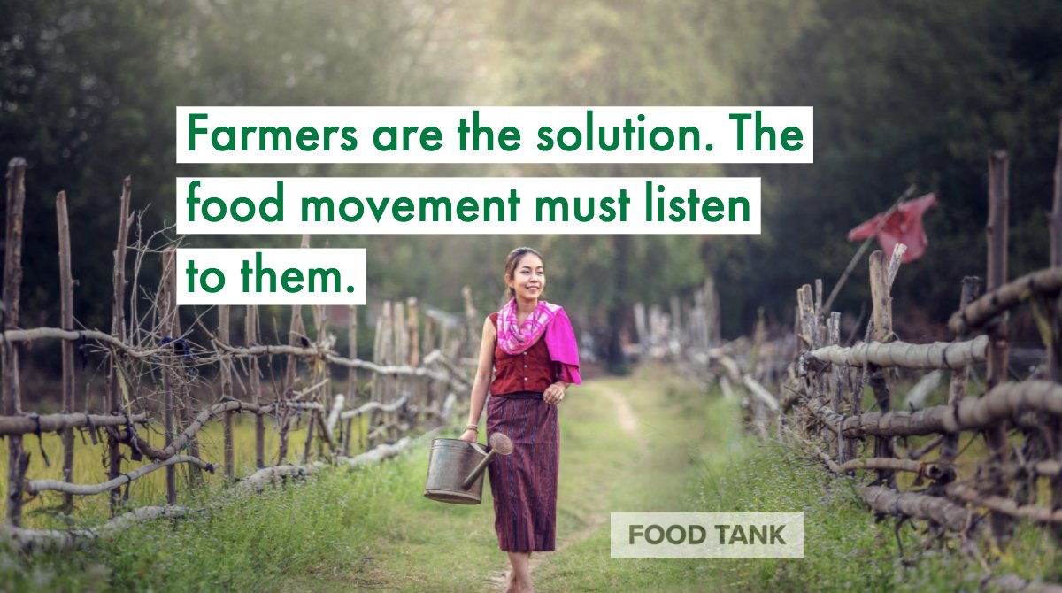 foodtank's tweet photo. "Farmers are the solution. The food movement must listen to them." -@DaniNierenberg, #WFOGA2018 https://t.co/yjAymtbpAD