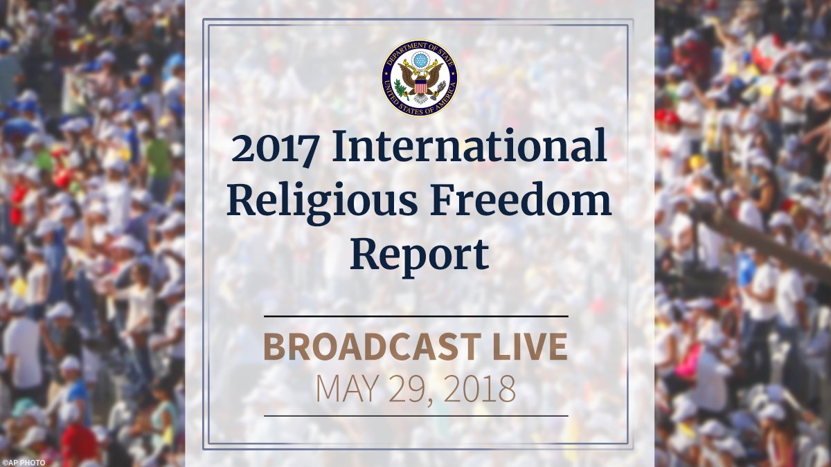 USEmbTurkiye's tweet image. ABD Dışişleri Bakanı @SecPompeo 2017 Uluslararası Dini Özgürlükler Raporu&apos;nun yayımlanması vesilesiyle 29 Mayıs&apos;ta TSİ 16:00&apos;da bir konuşma yapacak. Canlı izlemek için: state.gov ya da facebook.com/usdos. go.usa.gov/xQd27 #DiniÖzgürlükler @State_IRF