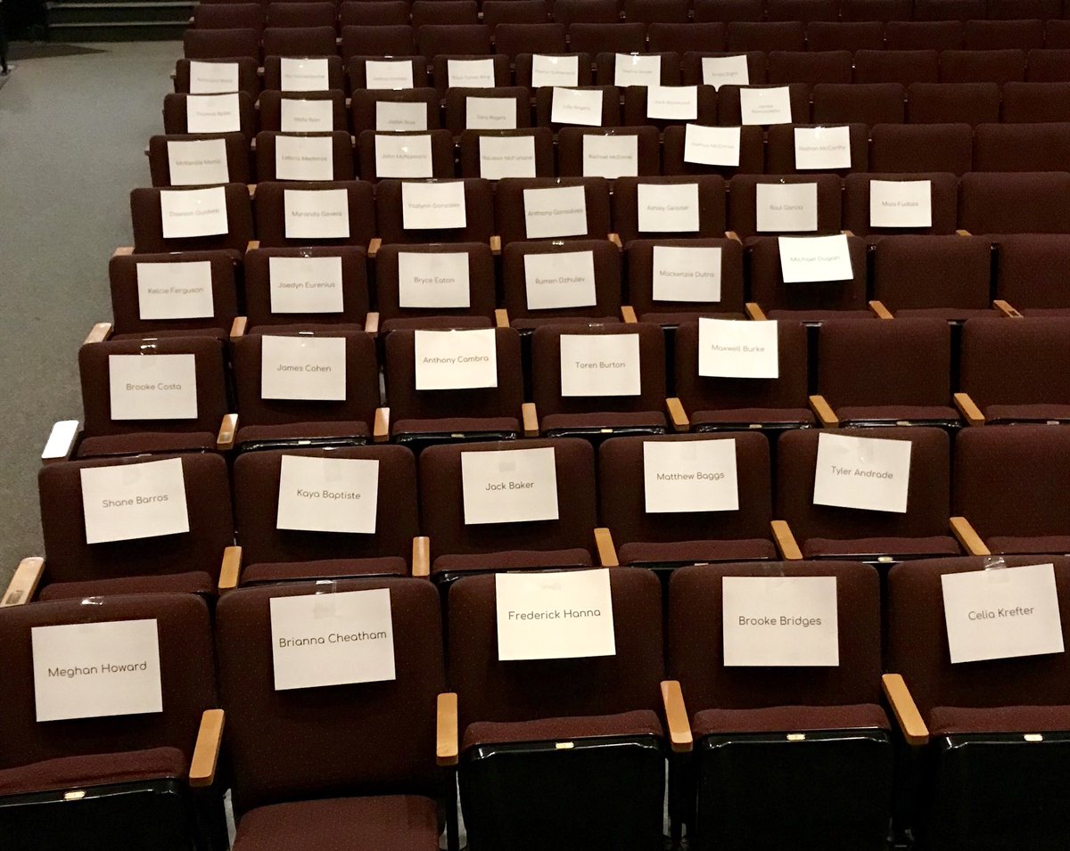 MHSGuidance1's tweet photo. MMHS Graduation Rehearsal 2018 begins today at 8AM! Come find your seat #Mashpee #Falcons2018 https://t.co/np2HTdnYK4