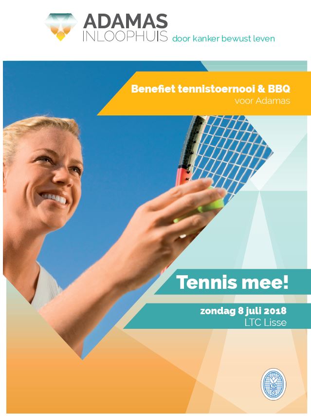 We gaan weer #tennissen. Zin om 8 juli mee te doen aan het Adamas benefiet #tennistoernooi bij @litclisse.  Tennissen, loterij &amp; goede BBQ. 
Inschrijven kan via adamas-inloophuis.nl/events/tennis-…