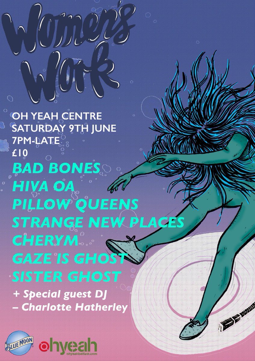 <a href="/BADBONESMUSIC/">BAD BONES</a> will be performing in Belfast <a href="/_WomensWork/">Women's Work</a> in the <a href="/OhYeahCentre/">Oh Yeah Music Centre</a> alongside some amazing acts like @PillowQueeens 🙌

 09.06.18  //  BELFAST  //  OH YEAH CENTRE   //  19:00