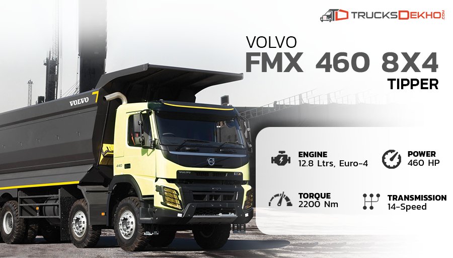 Trucks_Dekho on X: The Volvo FMX 460 8x4 Tipper is designed to tackle the  harshness of mining and construction application and comes with unique  U-type body design apt for carrying lightweight raw