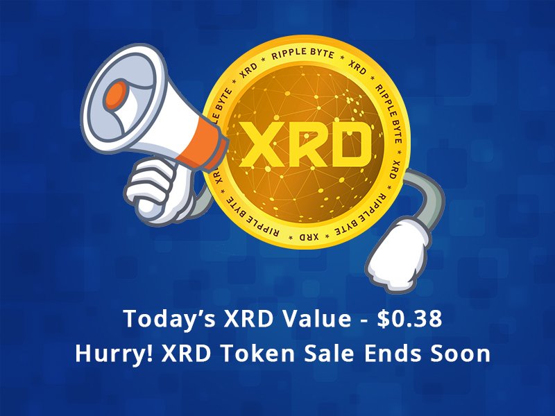 XRDCoin's tweet photo. Hurry!!! Before Token Sale Ends. Today XRD is valued at $0.38 - Buy XRD today. #xrdtoken #ripplebyte #tokensale #xrd #buyxrd https://t.co/MtJNXjaaiW