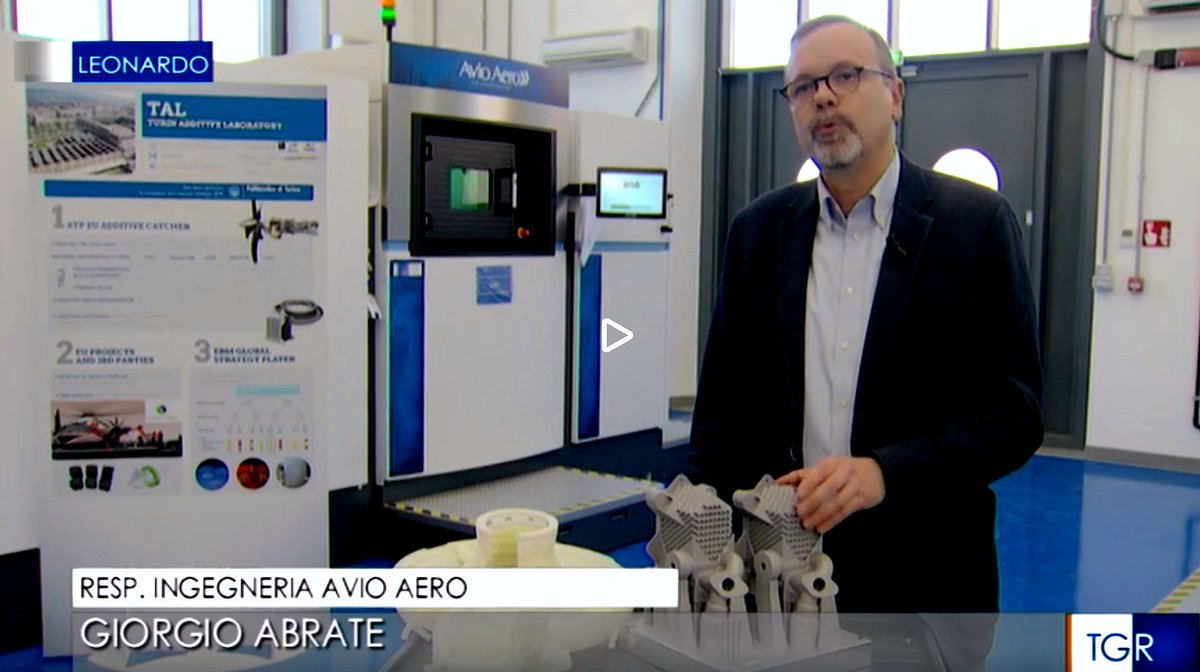 AvioAero's tweet photo. Oggi è già possibile vedere come funzioneranno le industrie del futuro!
Entriamo al TAL -Turin Additive Lab- con @Tg3web #Leonardo https://t.co/hFWhDSzQrI servizio da 7’.50’’ a 11’.40” #innovationgrowth #additiveaddicted # https://t.co/MXZxdbIGig