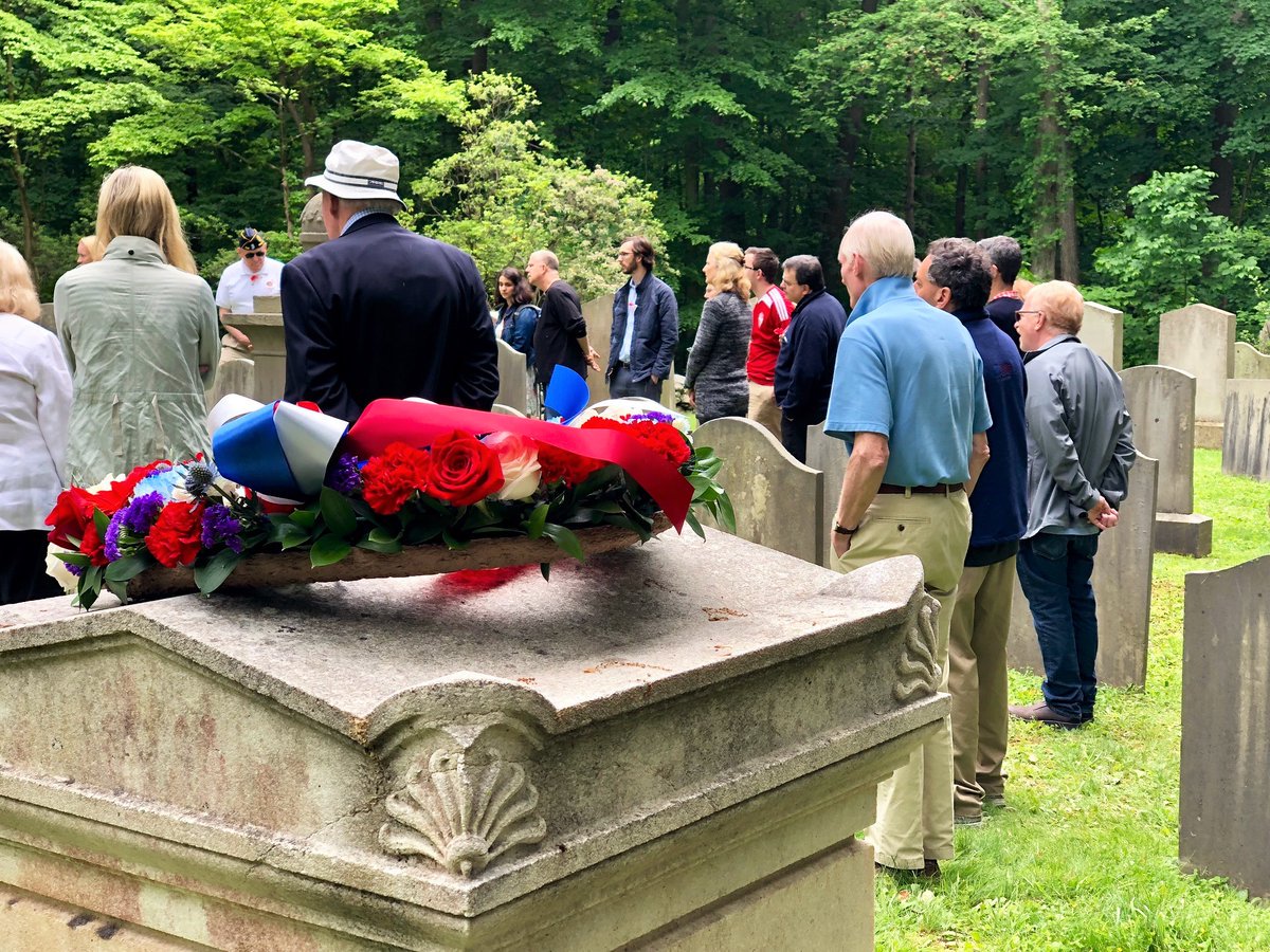 #JohnJay grew up in #Rye, was also buried there - only Founding Father to serve in every branch of government leaving an exceptional legacy of service for all Americans. On #MemorialDay2018 his descendants and <a href="/AmericanLegion/">The American Legion</a> honored him and veterans who served our nation