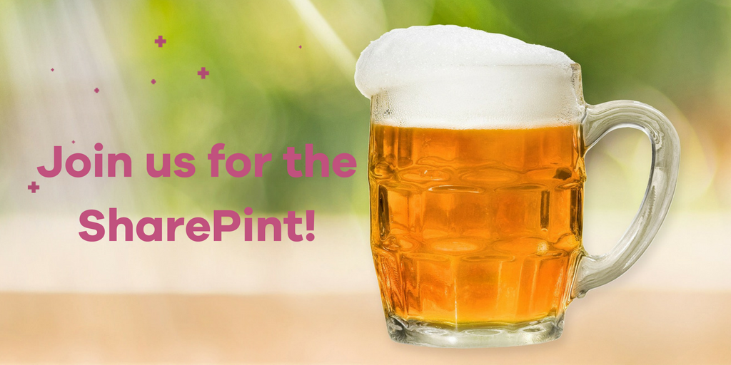 ValoSolutionsHQ's tweet photo. What would be a #SharePoint event without #SharePints! ๐ป If you're at #collabsummit, join us today at 18:00 at the Exhibition area for some fun! And while exploring the event, come and find us from the pink booth # 16, we're here for you! ๐ https://t.co/12xB2IESBy