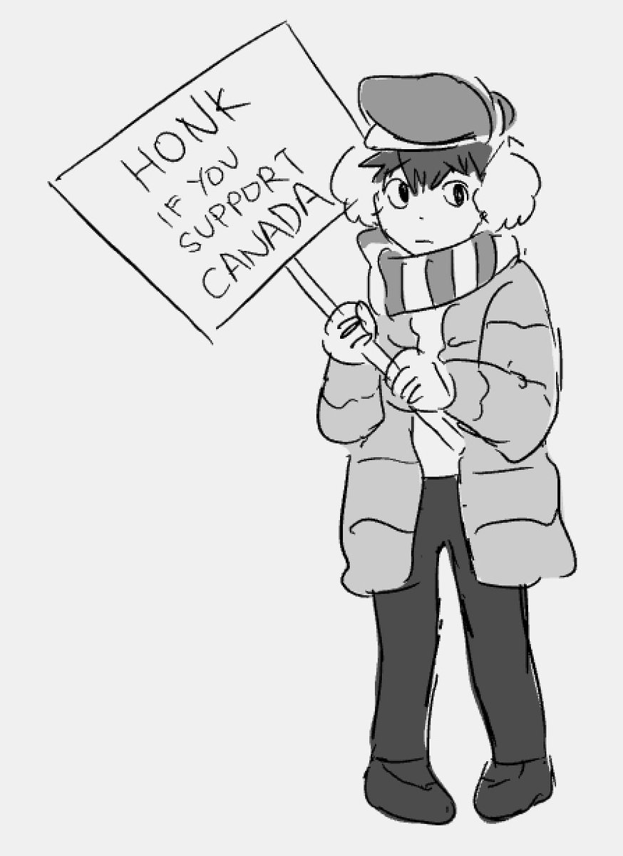 zhangarronxun's tweet photo. Honk if you support canada https://t.co/yqDTV33wp8