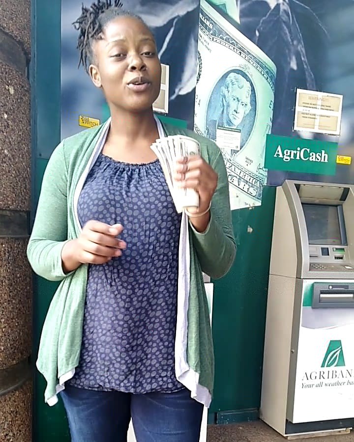 BillMari_'s tweet photo. #BitMariLove competition Fourth Round Prize Winner2, Geraldene Kwiti, soon after collecting her prize money in USD at Agribank.
Indeed it was instant and easy.
Visit https://t.co/zpUvG6DVY5 for more information on remittances.
#BitMari #Agribank #Remittances
#DecoloniseYourLife https://t.co/58xgZIBkN8
