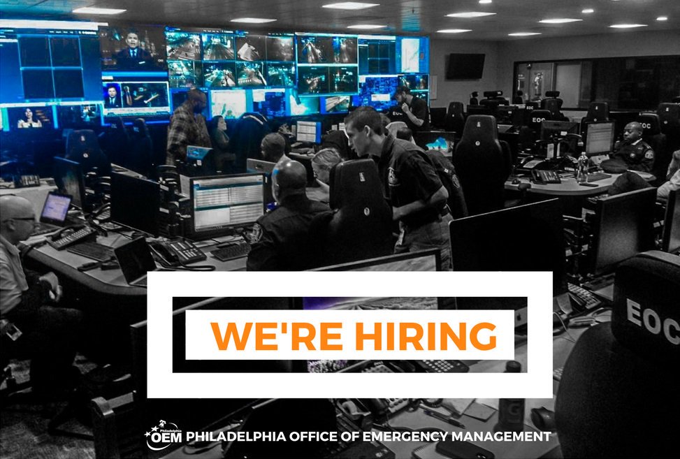 Two great opportunities to be a part of public safety in Philadelphia. Now taking applications for Health and Medical Planning Coordinator as well as Regional Integration Center (RIC) Coordinator. 
More info ➡️bit.ly/2gvCdK5 #PHLCityJobs #EmergencyManagament