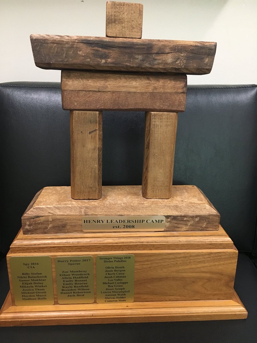 HenryStreetLC's tweet photo. The camp trophy has been engraved with this years HSLC winning team - Divine Paladins!!! #hslc2018 @hshsprincipal https://t.co/l0wcDm5UMA