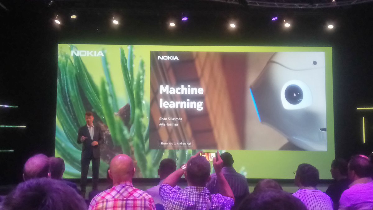 WitoldTrelinski's tweet photo. Interesting machine learning presentation at #NokiaUG by Nokia chairman. Great experience. https://t.co/A3qfaJMD6D