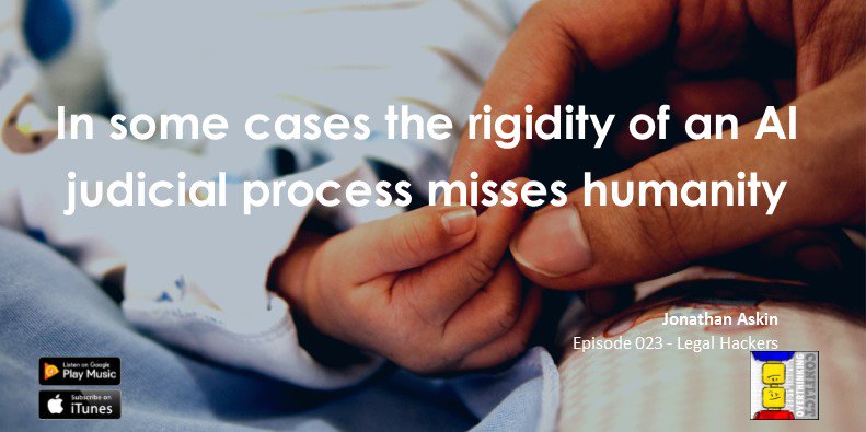 Can we code for compassion and humanity? goo.gl/hj93J3 <a href="/jaskin/">Jonathan Askin</a> #ai #justice #legalhackers #podcast