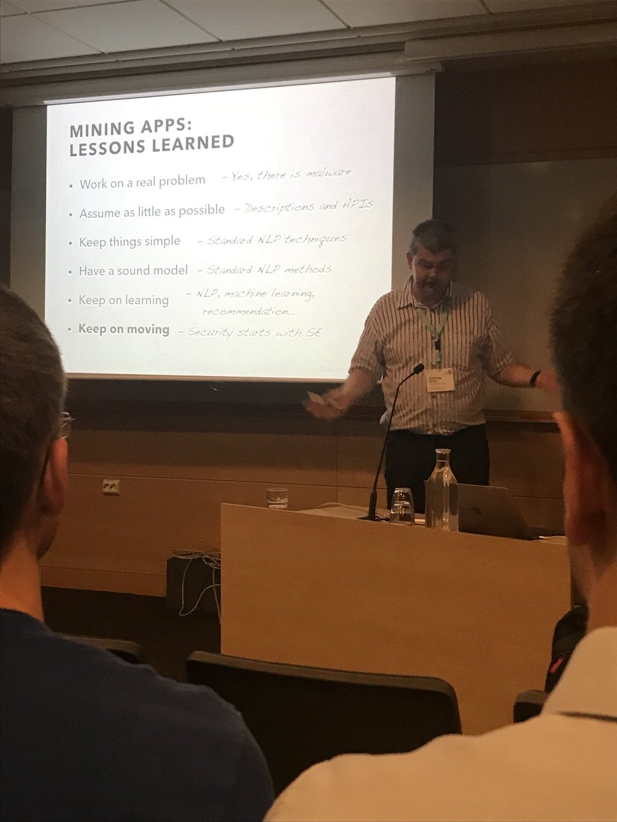 eraytuzun's tweet image. Recipe for impact on SE research by @AndreasZeller 
1. Work on a real problem 
2. Assume as little as possible
3. Keep things simple 
4. Have a sound model
5. Keep on learning
6. Keep on moving
#icse18 #ICSE2018