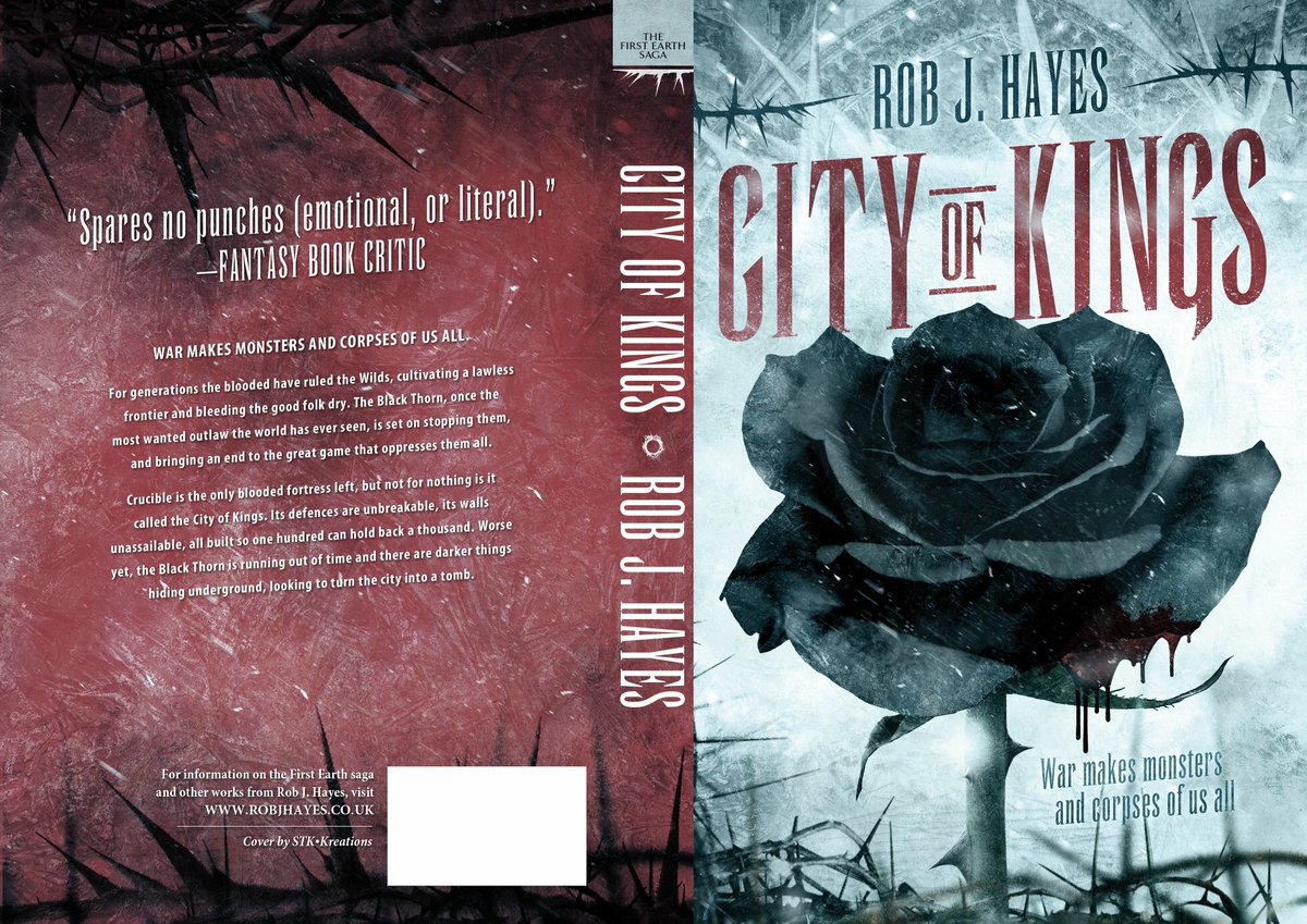 FantasyBookCrit's tweet photo. Checkout the full jacket for CITY OF KINGS (the new standalone in the #FirstEarth saga) by @RoboftheHayes, featuring cover art &amp; design by the uber talented @stk_kreations releasing on August 6th https://t.co/v4jqb5dOoh https://t.co/MlgK0zTz07