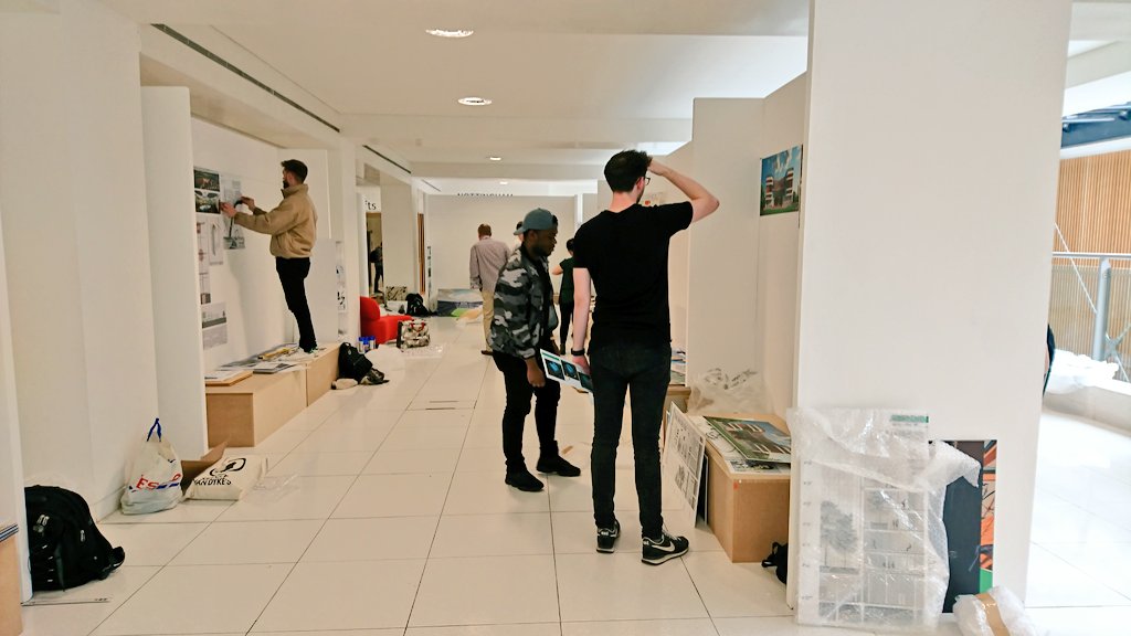 The entrance to this year's new #NTUDEGREESHOW layout, under construction.