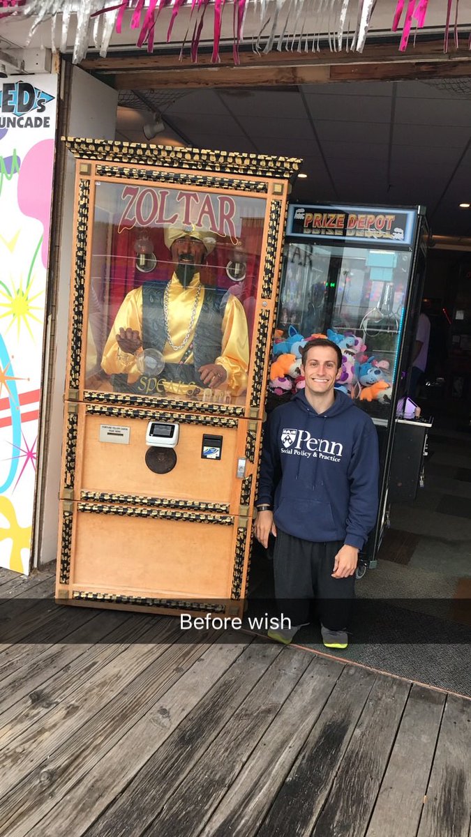 Hey @tomhanks my wish of getting 'Big' came true this weekend. Your movies always inspire! #bigtomhanks #zoltar #dreamsdocometrue #wildwooddays