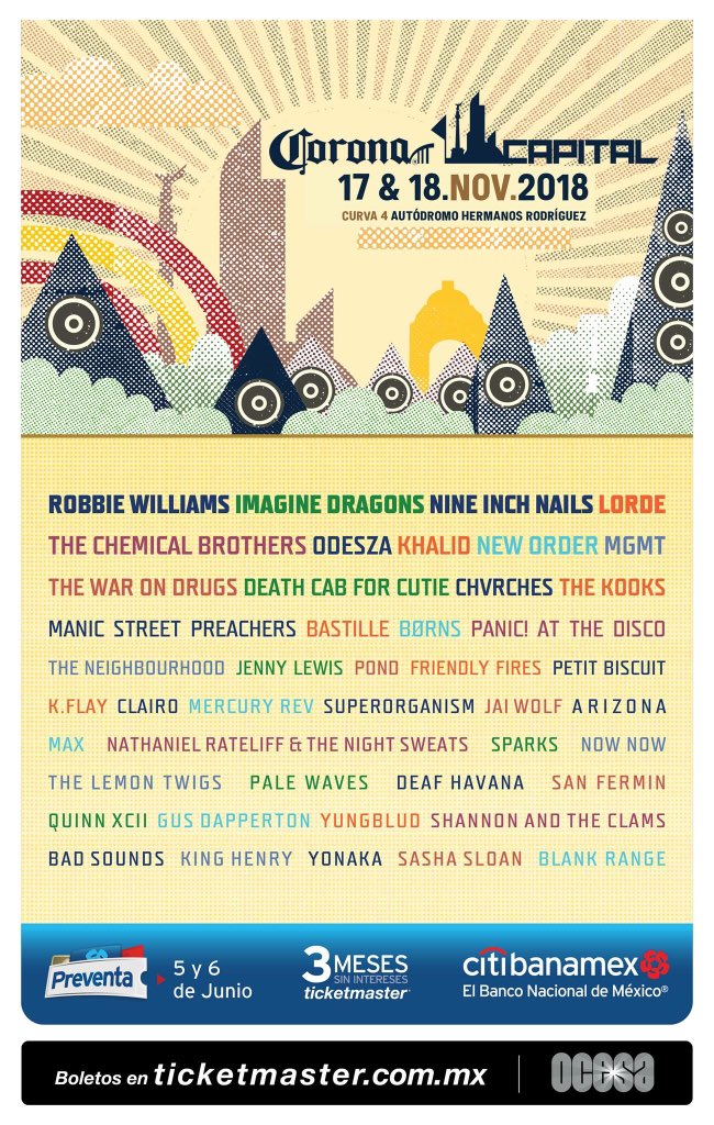 Distrito_Sonido's tweet image. . @whoisMGMT @lorde @thekooksmusic @PanicAtTheDisco @nineinchnails @thegreatkhalid @CHVRCHES y más en el @CoronaCapital 2018. ⚫️🔥