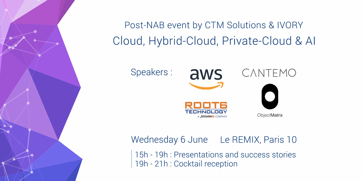 Object_Matrix's tweet photo. With just over a week to go we can't wait to take part in @CTM_Solutions & @IVORY_France's Post-NAB event.
If you're interested in topics such as #Cloud, #HybridCloud or #AI register to attend here: https://t.co/PdywJKNsFJ
It would be great to meet you there! #FriendsOfOM https://t.co/sscNV6hdsZ