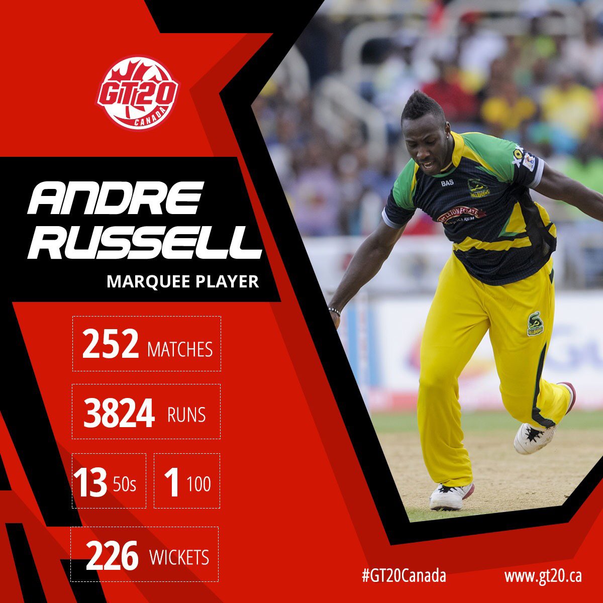 Is #Toronto ready for @Russell12A Aka #Superman? #GT20Canada #GT20 #Cricket