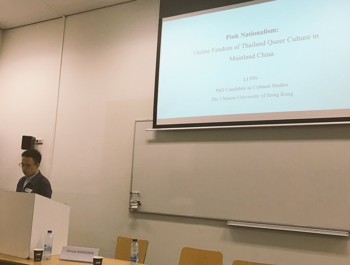 schneiderfa77's tweet photo. Now at #DIAS2018: Li Pin discusses how Chinese women’s fandom of queer Thai TV shows might connect with the #nationalism frequently associated with the #LittlePink: nationalists assumed to be (young) women. https://t.co/LRcDRxIp5z