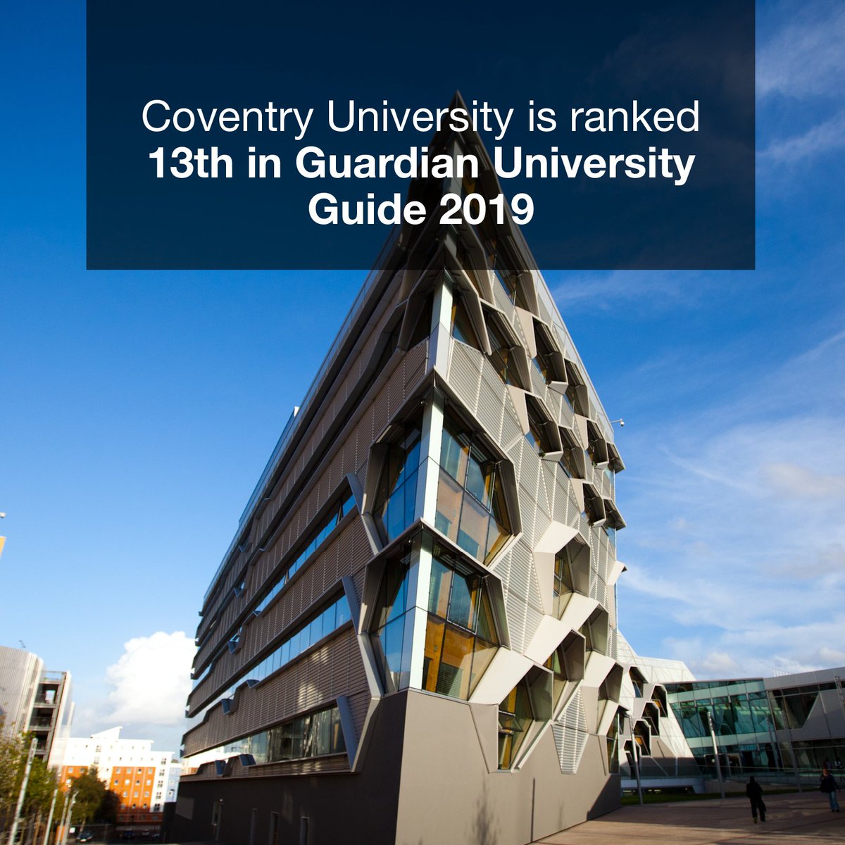 🤩GOOD NEWS🤩
Today, <a href="/guardian/">The Guardian</a> has rated us as one of the country’s top universities (13th) in their 2019 University Guide. We are extremely proud to remain the top modern university - for the seventh straight year! 🏆💪🎉
bit.ly/2sgxm1M