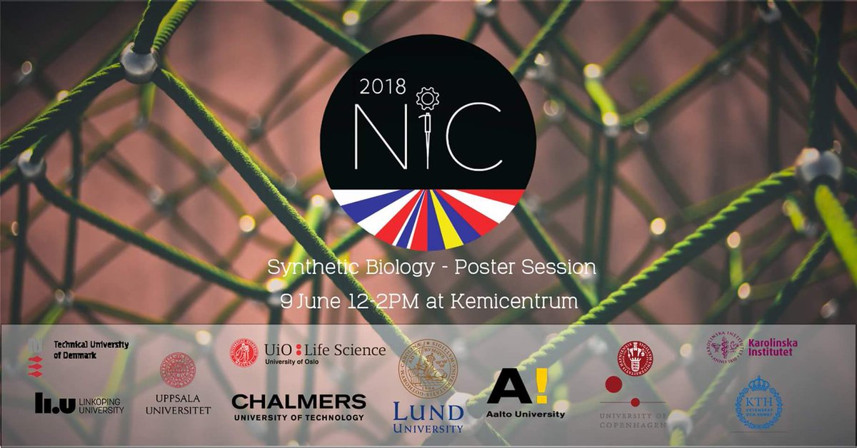 Come and listen to this year's Nordic iGEM projects!

As a part of the #NiC2018 (hosted by us), we invite you to attend poster presentation session. A great opportunity to learn more about synthetic biology!

Fika will be served! Register today at: goo.gl/forms/Yivia5rq… :)