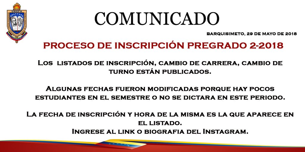 INSCRIPCIONES 2-2018
link para descargar los listados: drive.google.com/drive/u/0/fold…