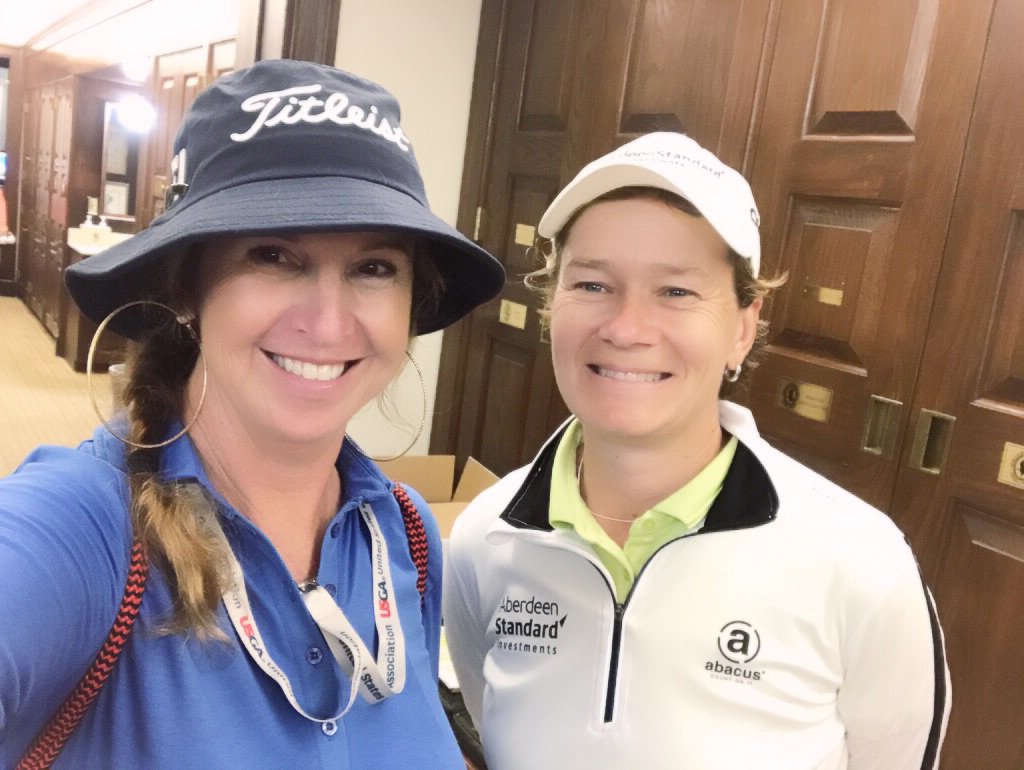 ANNCAIN_'s tweet photo. Titleist ProV1 X player Catriona Matthew has played all #USWomensOpens since 1996 but 2009 when daughter Sophie was born..... and this USWO makes #24 for me, servicing players at Opens since 1994 #historyinthispic https://t.co/K4b9QddGz4