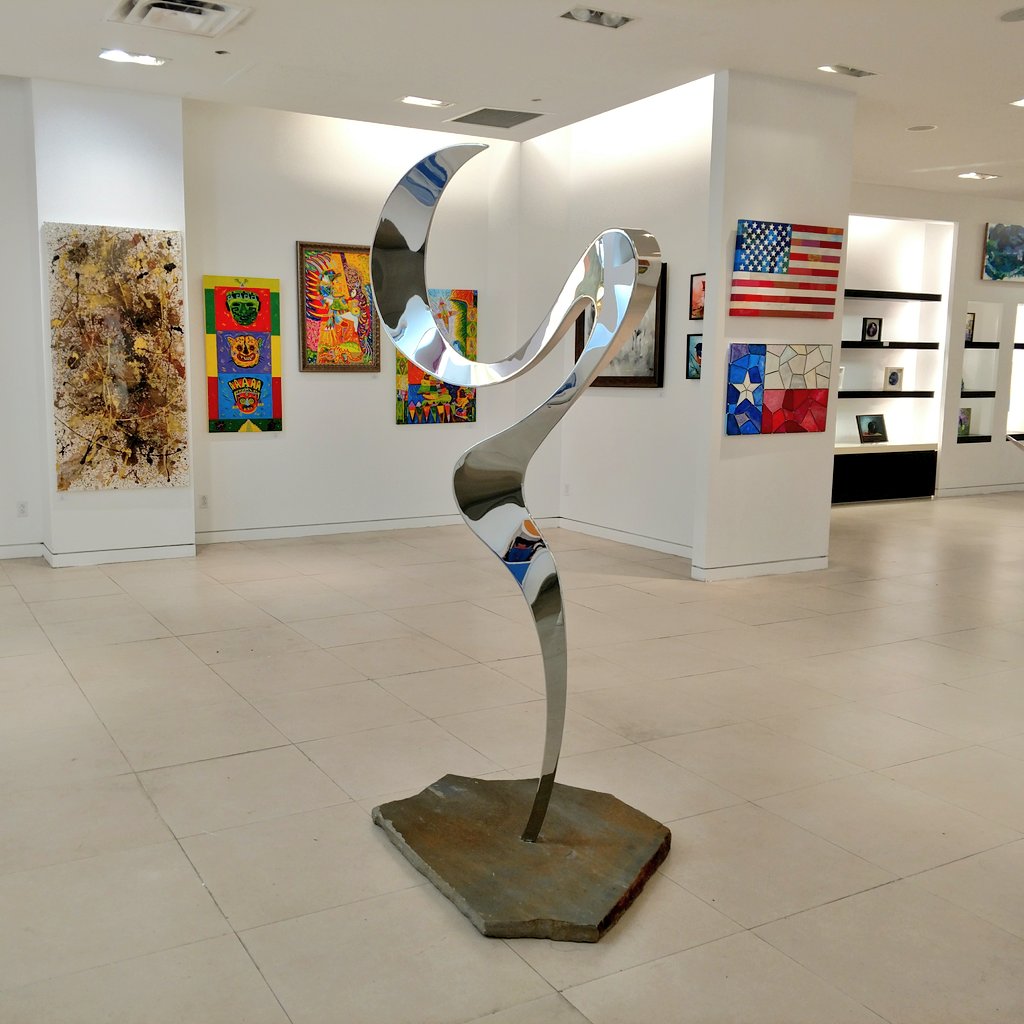 localartsource's tweet photo. Come see these spectacular new pieces by local sculptor Ryan T. Schmidt in our La Cantera gallery #art #SCULPTURES #modernart #fineart #abstractart #contemporaryart #polishedsteel #arts #artwork #twitart #artistsontwitter #shoplocal #SanAntonio #Tuesday https://t.co/D0dr0mAtLs