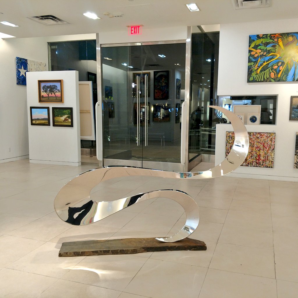 localartsource's tweet photo. Come see these spectacular new pieces by local sculptor Ryan T. Schmidt in our La Cantera gallery #art #SCULPTURES #modernart #fineart #abstractart #contemporaryart #polishedsteel #arts #artwork #twitart #artistsontwitter #shoplocal #SanAntonio #Tuesday https://t.co/D0dr0mAtLs