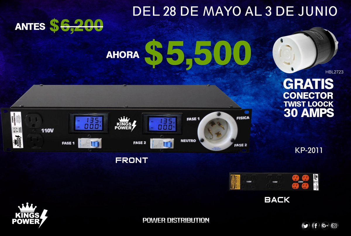 KingsPowerMTY's tweet image. 💢💢Super Promoción De La Semana💢💢
Aprovecha nuestro centro de carga mas vendido⚡⚡
✈Enviamos a toda la República Mexicana Y E.E.U.U.🇲🇽🇺🇲
☎+52 1 8115777899
Solo las mejores compañías, y las grandes producciones nos avalan‼
KINGS POWER Productos 100% Profesionales‼