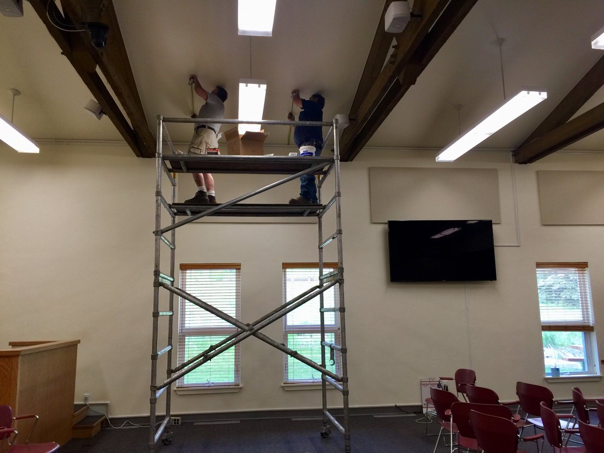 VailTownCouncil's tweet image. While you’ll immediately see a difference in the #Vail Town Council Chambers, we’re hoping you’ll HEAR the difference following installation of new baffles. Everything will be ready to go for our next meeting on June 5th. @VailDaily @kzyrradio