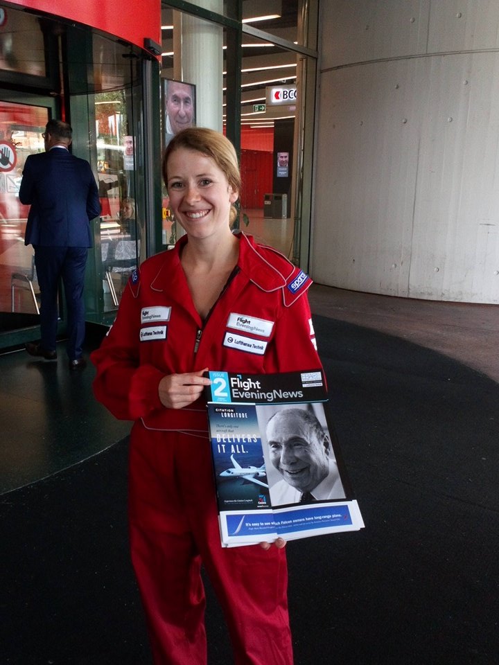 FGLaurawood's tweet photo. Today's news today, get all the latest show information from our team on site with your latest issue of Flight Evening News @ebace #EBACE18 https://t.co/z6OJEZbI2G