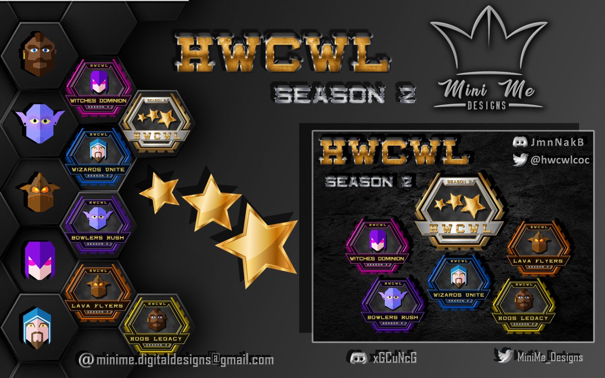 Been a real pleasure designing the @hwcwlcoc logos for your <a href="/ClashofClans/">Clash of Clans</a> League. I had the freedom to move away from the typical logo and just go with the flow. Been an absolute joy working with the team! Good luck with Season 2