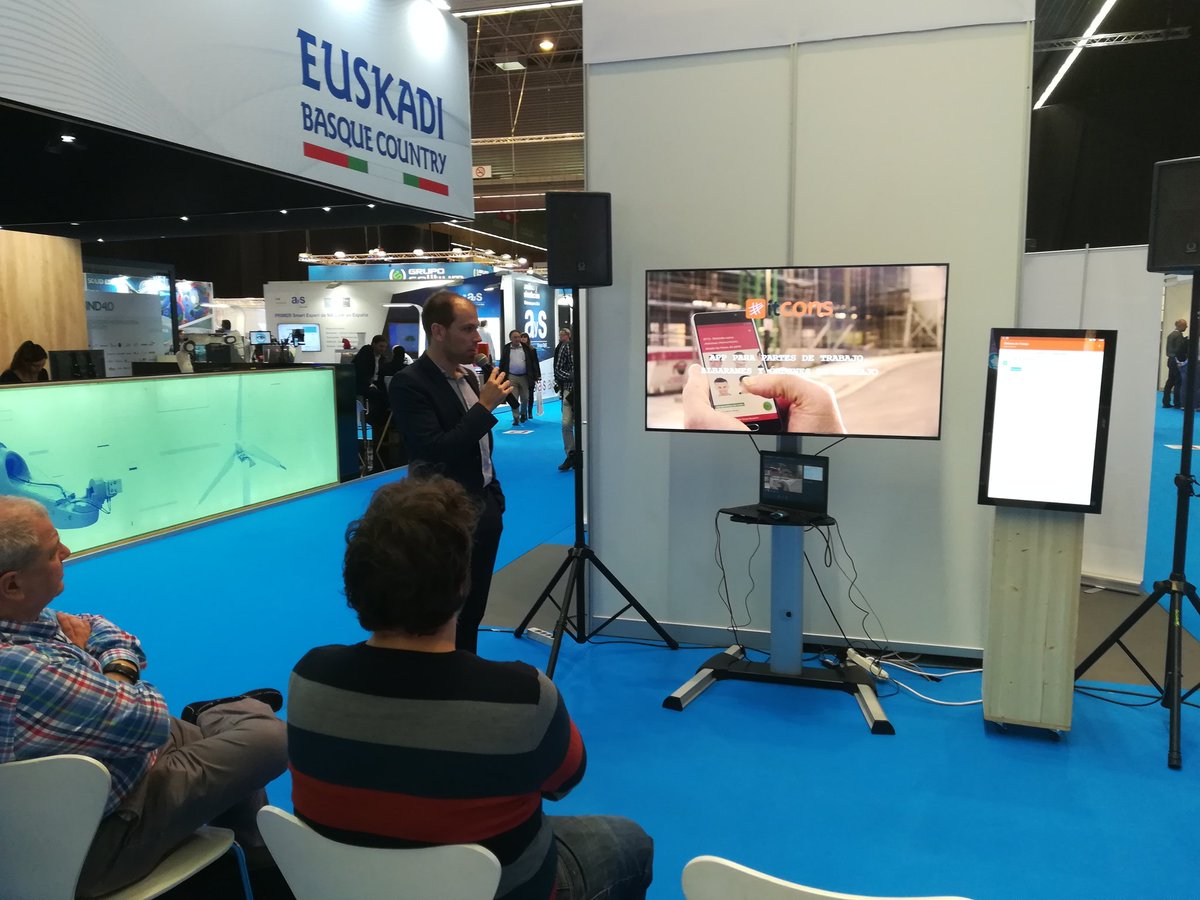 ClusterGaia's tweet image. Presentación de @TechForSociety sobre App Itcons Albaranes y Partes de Trabajo en la #BeDigital #BIEMH2018