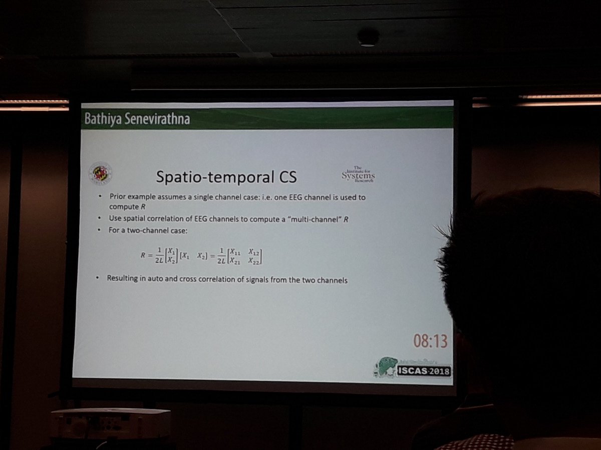 samprajani's tweet image. Bathiya Senevirathna on spatio-temporal #compressive sensing #EEG monitoring @eceumd @AbshirePamela #ISCAS2018