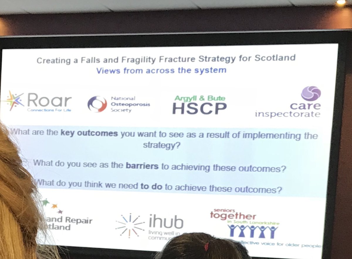 Good to hear a broad range of perspectives at Falls Strategy event today. Making effective links between strategy, service, community and person to promote positive ageing was a key theme #actiononfalls