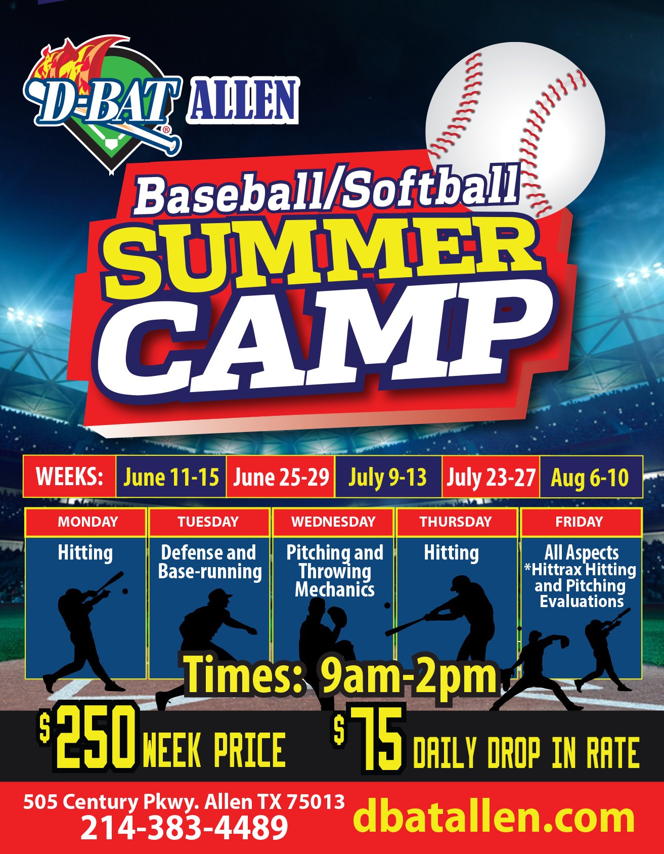 D Bat Allen On Twitter Summer Camps Are Right Around The Corner Also Don T Forget About Neal Graf S Hitting And Pitching Clinics Coming In July And August There Are Plenty Of Opportunities To