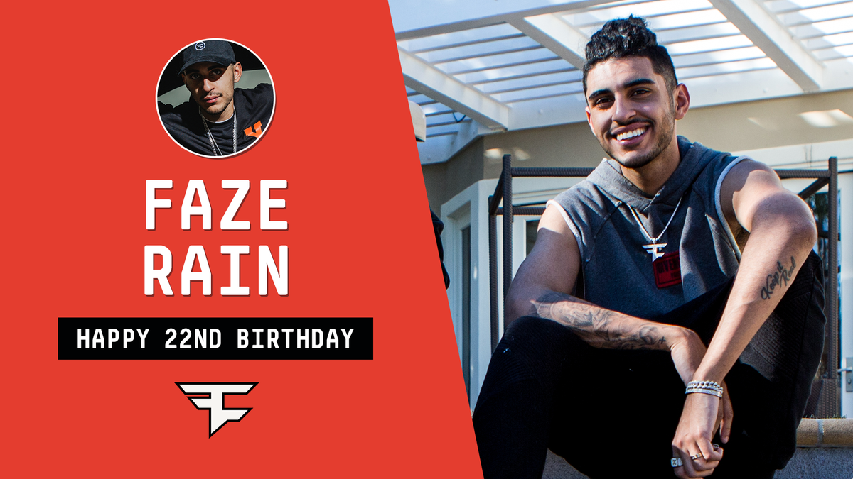 FaZeClan's tweet photo. Happy Birthday Nordan! @FaZe_Rain 🎂🎉 https://t.co/sG7r7QiYbZ