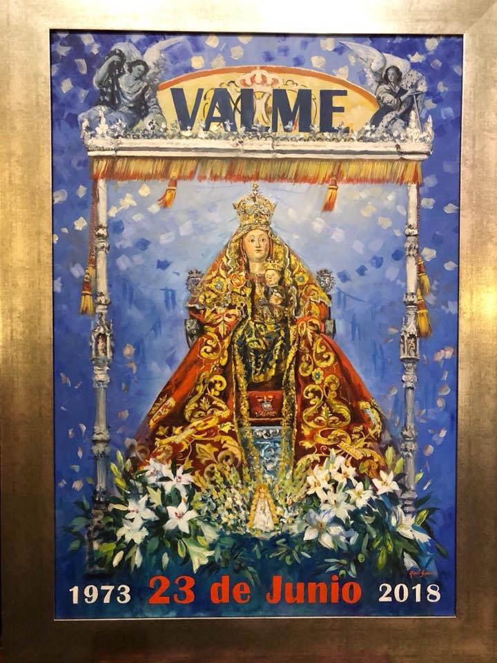 Cartel anunciador de la Salida Extraordinaria de la Santísima Virgen de Valme con motivo del 45 Aniversario de su Coronación. 

Obra de Nuria Barrera.