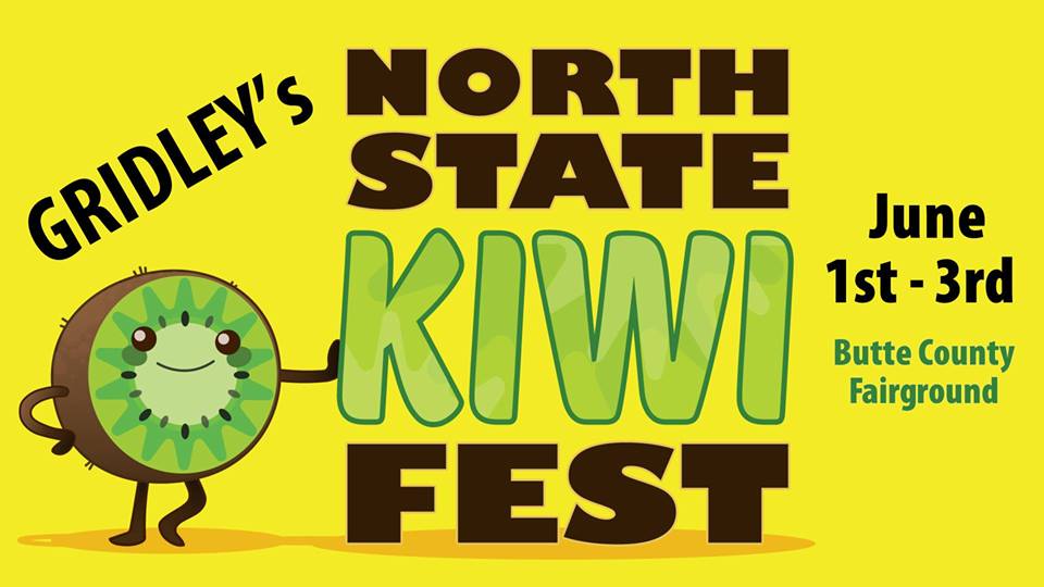 ChicoChamber's tweet photo. #NorthStateKiwiFest will be at the #ButteCountyFairgrounds in #Gridley, June 1st- June 3rd. Kick off summer with a celebration of everything that makes Butte County great – music, food, fun, and of course, KIWIS! https://t.co/dEGppcfr2B https://t.co/0hb7IJoH3E