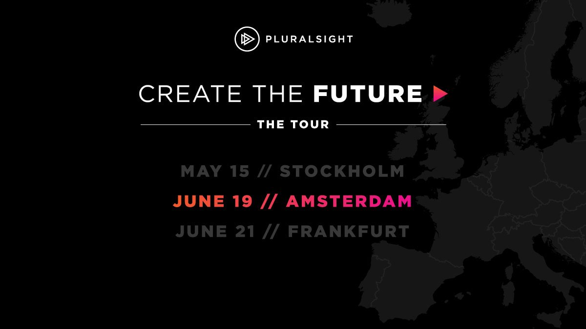 pluralsight's tweet photo. We're coming to Amsterdam! Learn how to handle skills shortages in your business and how Pluralsight can help you create the future.

Reserve your seat now → https://t.co/ErrwJqAKdr https://t.co/56UN6irDrK