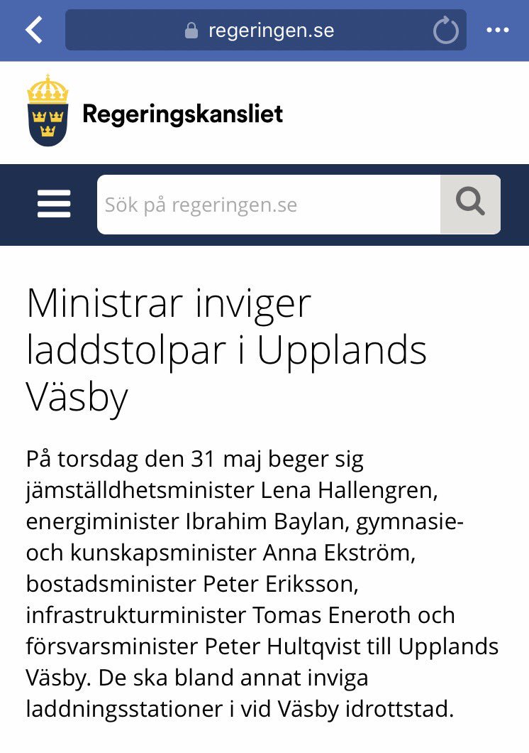 viktorbk's tweet photo. Sverige har för många ministrar. https://t.co/ScV4wxnCMY